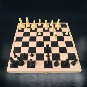 ♟️ Elegant Folding Wooden Chess Board Set (30 × 30 cm) 🌟
