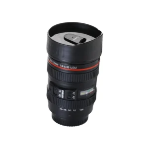 ☕📸 Camera Lens Coffee Mug Flask with Lid